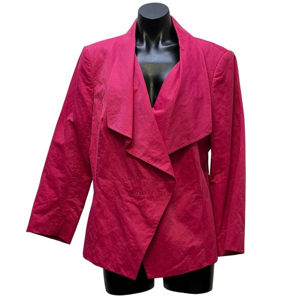 Lafayette 148 Jackets & Blazers - Lafayette 148 Pink Waterfall Open-Front Blazer Size 16